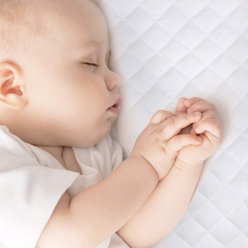 Biloban Waterproof Quilted Bassinet Mattress Pad Cover Compatible with Arm's Reach Clear-Vue, Cambria, Mini Ezee 2 in 1Co-Sleeper Bassinet 2 Pack, Ultra Soft Surface, Breathable and Easy Care - Image 5